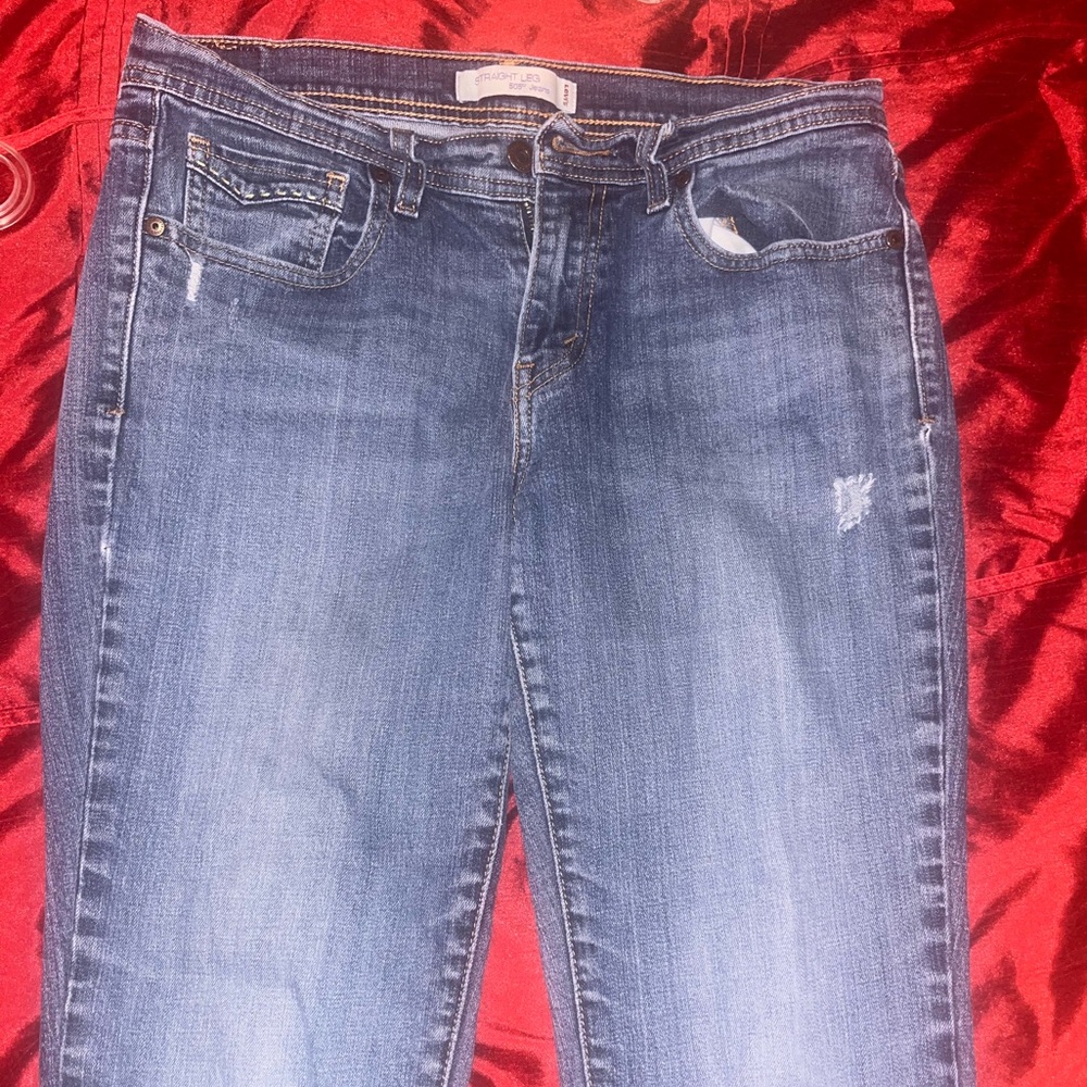 Levi's Blue Straight Leg Jeans Classic Denim